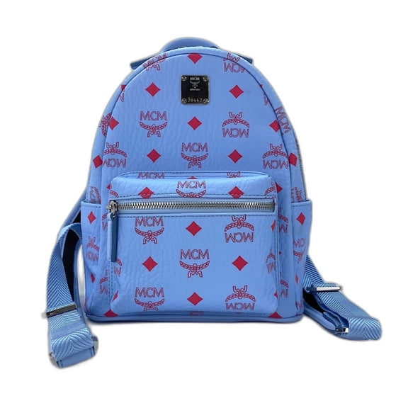 Pre-Owned MCM Visetos Leather Backpack, Blue
