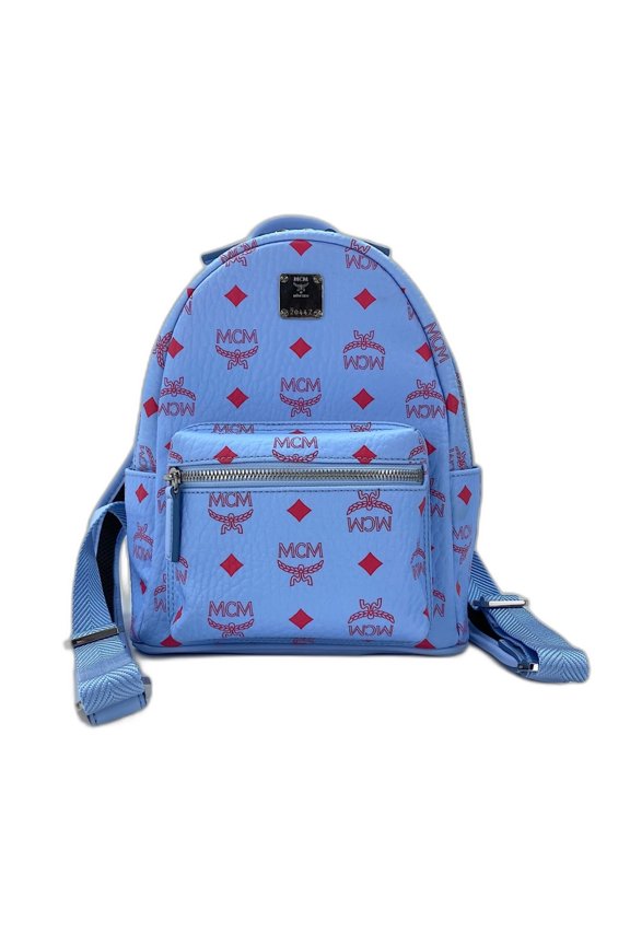 Pre-Owned MCM Visetos Leather Backpack, Blue