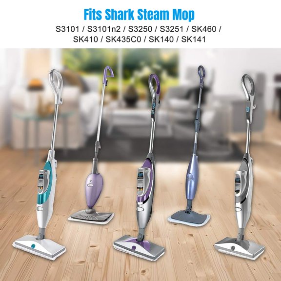 4Pcs Replacement Steaming Mop Pads, Microfiber Replacement Pad Fit for Shark Steam Mop S3250 S3101 XT3010 SE200, Washable Cleaning Pad for Home Office, White