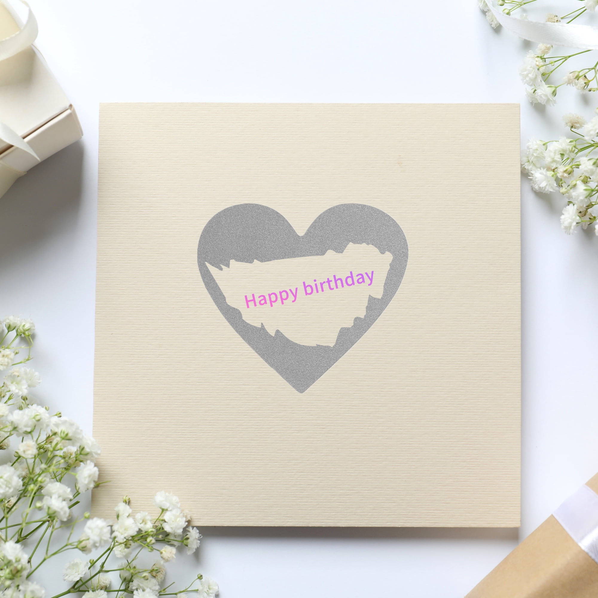 Unique Bargains 300Pcs Surprise Wedding Scratch Stickers 1.1" x 0.98" Gray
