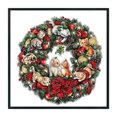 thumbnail image 1 of Cuadros Decorativos Guirnalda de Navidad Punto de cruz completo 11CT Hilo de algodón DIY Arte impreso (szx2371) Ehuebsd embutido en tela, 1 of 1
