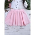 thumbnail image 4 of iiniim Kids Girls Basic Chiffon Pleated Pull-on Wrap Skirt Skort Ballet Dancewear Daily Casual Pink 4-5, 4 of 7