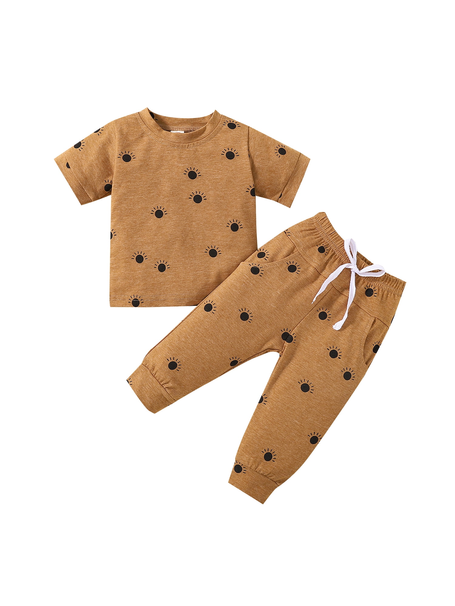 2pcs Toddler Baby Boys summer top Tee+short Pants Outfits Clothes Set star 
