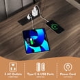 thumbnail image 4 of Nightstand Set of 2, bedside table with charging station, White farmhouse 3 drawer nightstand Rustic night stand end tables for bedroom Living Room, 4 of 12