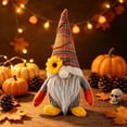 thumbnail image 5 of AYktou Fall Gnomes Decor Thanksgiving Sunflower Gnomes, Autumn Gnomes Tiered Tray Decor, Faceless Doll Ornaments Handmade Stuffed Gnomes Gifts for Festival Party Shelf Home Decor, 5 of 9