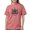 Crimson Red, variant on - Psi Upsilon Black And White Crest T Shirt - Womens Comfort Colors® Shirt
