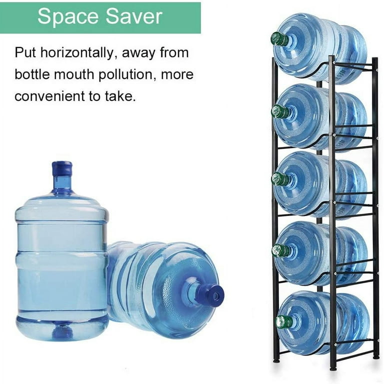 5 Gallon Water Bottle Holder 5 Tiers Heavy Duty Water Jug Rack