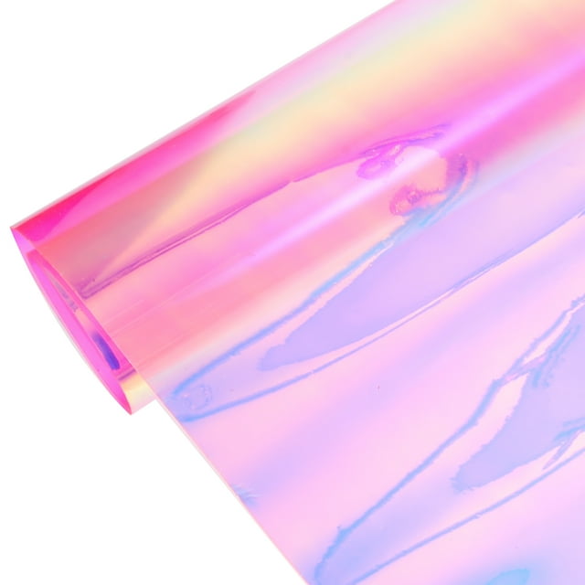 Miangastore 1 Feuille de Film Iridescent Tissu Feuille Iridescente Bricolage Matériau de Tissu Tissu PVC Coloré