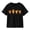 Black-4, variant on Kids' Fall Pumpkin Season Graphic T-Shirt, Autumn Floral Short Sleeve Shirt