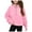 Pink, variant on TOWED22 Girls Half Zip Sweatshirt Fleece Quarter Zip Pullover Sweatshirts with Thumb Hole Fall Clothes for Teen Girls Trendy Clothes(Light Gray,7-8 Years)