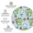 thumbnail image 4 of Kll Round Shape Drink Coasters Set Of 4,Pu Leather Absorbent Coasters Set Decorative Coffee Cup Coasters Housewarming Gift For Home Decor-Cute Floral Frog, 4 of 9