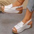 thumbnail image 6 of Willtoo Orthopedic Wedge Sandals for Women 2026 Dressy Footwear with Buckle Ankle Strap Slingback Comfortable Peep Toe Walking Summer Casual Sandals, 6 of 7