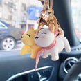 thumbnail image 5 of Cartoon Cat Keychain Pendant, Cute Kitten Animal Shape Key Ring Trinket Bag Charms for Women Men Handbags Decor (Color : Black, Size : 3.9 x 0.8 x 1.8 in), 5 of 5