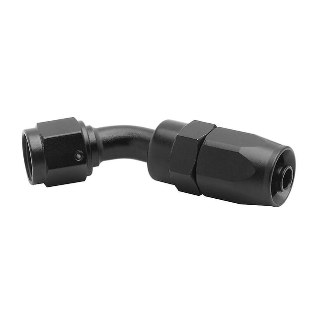 High Quality AN4 AN6 AN8 AN10 Straight 45 90 120 180 Degree Oil Fuel Swivel Hose Oil Hose End Adapter Kit Black~3669