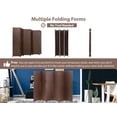 thumbnail image 5 of YRLLENSDAN Room Divider, Folding Screen Wood Mesh Woven Design Privacy Room Partition Foldable Portable Partition Divider Screen, Brown, 5 of 8