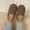 Coffee, variant on Fnooota Womens Fuzzy Slippers, Winter Warm Non Slip Stripe House Slippers Home Shoes Pink Size 10-10.5