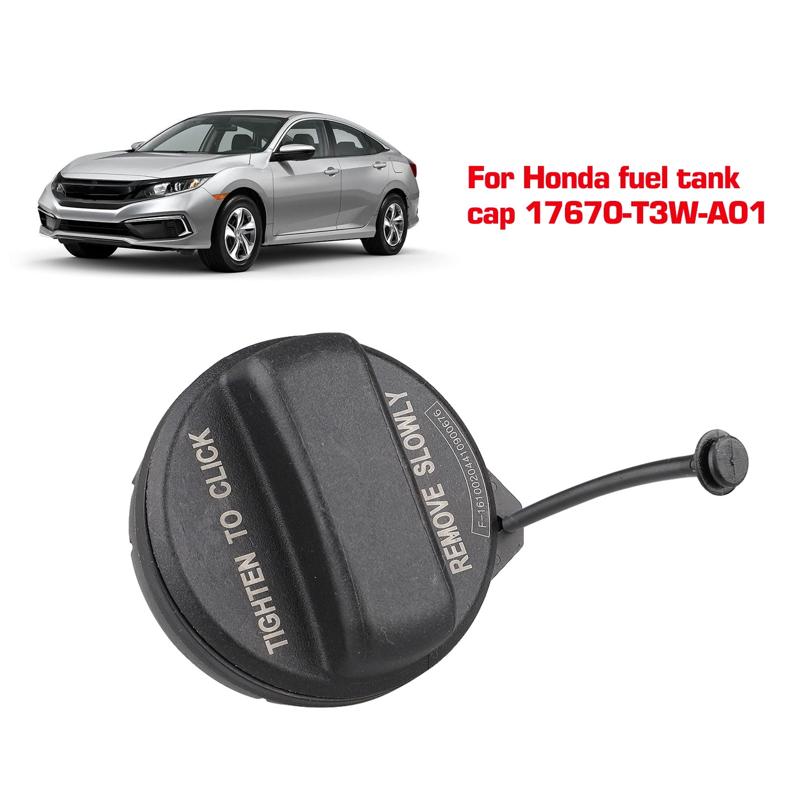 17670-T3W-A01 Fuel Filler Cap for Honda Accord Civic Crosstour CR-V Fit HR-V Insight Odyssey Pilot/ Replaces 17670TR0A01 17670TR0A11/ Fuel Tank Gas Cap Assembly
