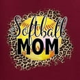 thumbnail image 2 of Softball Mom Animal Print Girl Sports Mens Long Sleeve Shirt, Maroon, 3X-Large, 2 of 4
