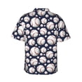 thumbnail image 3 of Daiia Cute Basebal Hawaiian Shirt for Men Gentle Cotton Regular Short Sleeve Casual-Small, 3 of 9