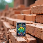 Zippo Lighter - Customized Message Captivating Leaf - Street Chrome 46575