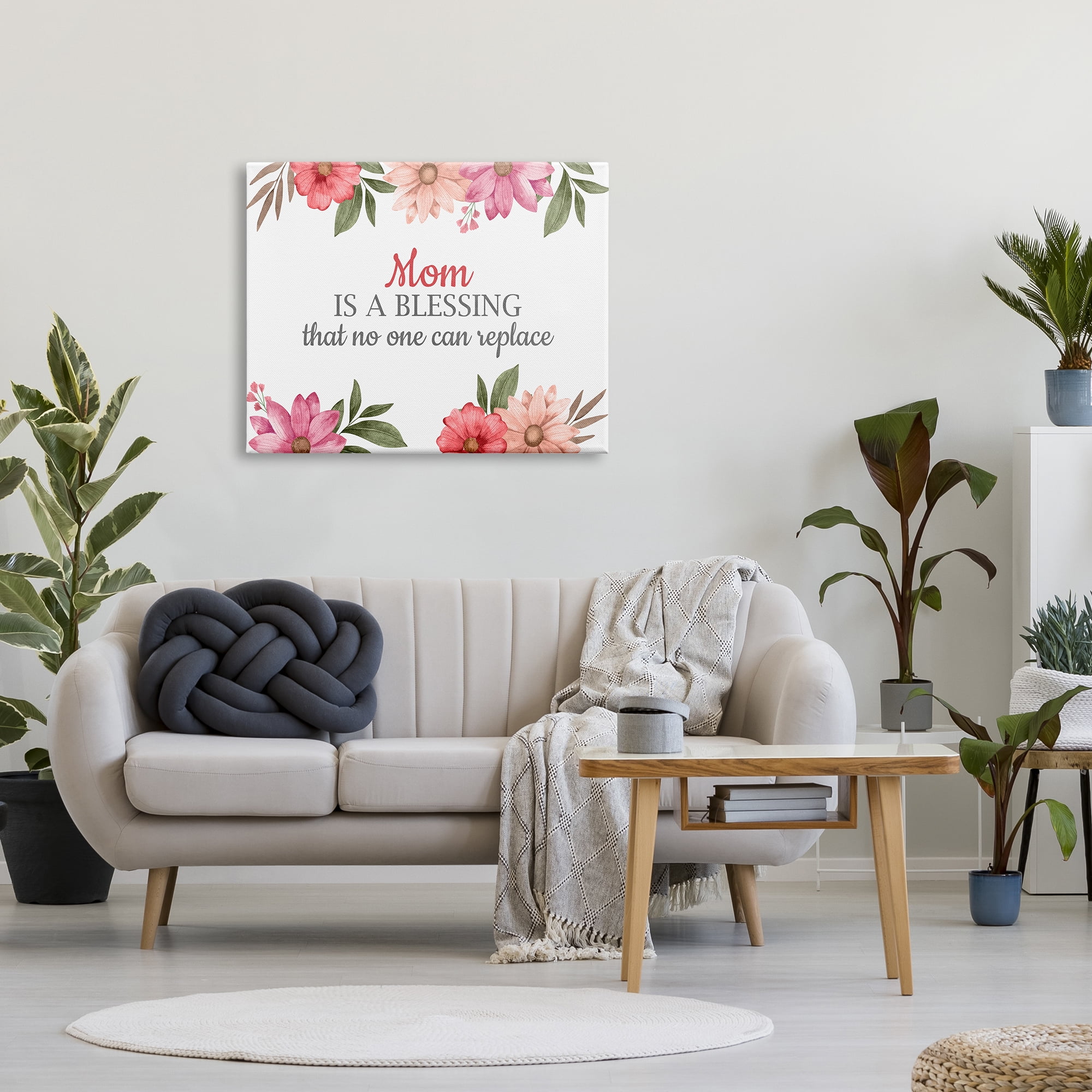 Stupell Industries Floral Mom Appreciation Botanical & Floral Painting Gallery Wrapped Canvas Print Wall Art, 40 x 30