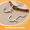thumbnail image 3 of Miangastore Displaying Tools Pegboard Hooks Silver 40Pcs 2.4In X 1.2In X 0.2In, 3 of 9