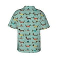 thumbnail image 3 of Goofa Dachshund Dog Puppy Hawaiian Shirt for Men, Unisex Summer Beach Casual Short Sleeve Button Down Shirts,Aloha Tropical Floral print shirt-XX-Large, 3 of 9