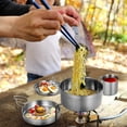 thumbnail image 3 of Stainless Steel Cookware Camping Cooking Kit Pot Barbecue Combination Travel, 3 of 6