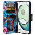 thumbnail image 3 of Moto Z Play Droid Case, Wrist Strap Pu Leather Magnetic Fold[Kickstand] Wallet Case with ID & Credit Card Slots for Motorola Moto Z Play Droid - Blue Butterfly, 3 of 3