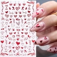 thumbnail image 2 of Pegatinas para decoración de uñas BSBTBZ para el Día de San Valentín, diseño de corazón rojo, 4 unid, 2 of 8