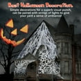thumbnail image 6 of Innens 13*3ft Giant Spider Web with 35" Spider Halloween Decorations Flexible Elastic Spider Web for Indoor Ourdoor Garden Yard Party Decor (White, 3Pcs), 6 of 15