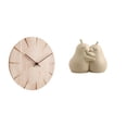thumbnail image 1 of Reloj de pared redondo,Reloj de pared de madera para decoración de sala de estar,Reloj de pared de madera para dormitorio creativo,sujetalibros decorativos,Sujetalibros decorativos para, 1 of 8