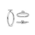 thumbnail image 4 of Gem & Harmony 14K White Gold Intial - D - Ring with Accent Diamond for Women, 4 of 5
