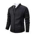 thumbnail image 2 of MIUOWANP Winter Jackets for Men Solid Color Zipper Knitting with Pocket Long Sleeved Hoodless Casual Jacket, 2 of 5