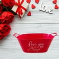 thumbnail image 2 of Valentine's Day Plastic Sentiment Buckets with Handles Love Gift Basket for Valentine's Day 13 in., 2 of 5