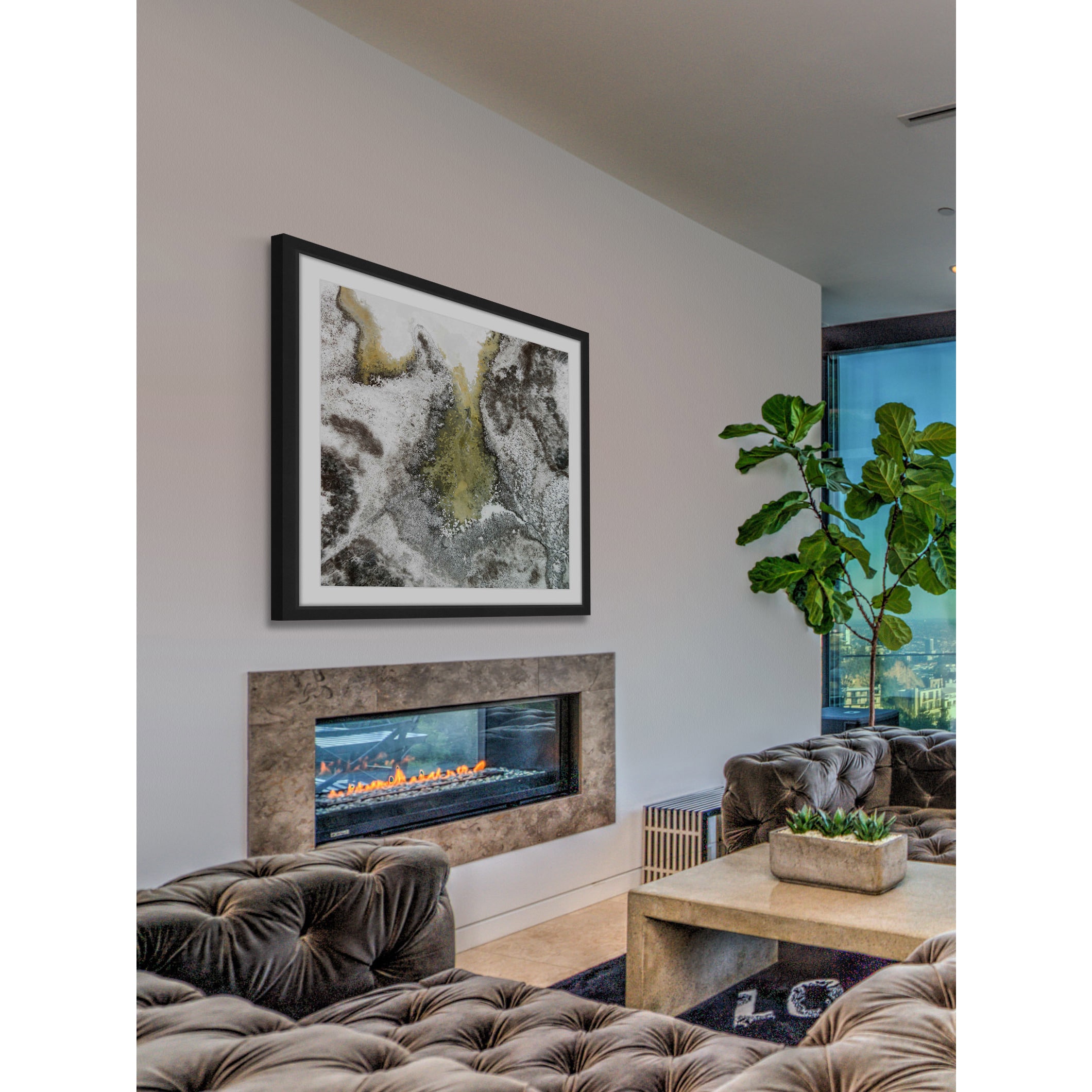 Marmont Hill "Inner Turmoil" By Karolis Janulis Framed Painting Art Print, 32.0" x 1.5"