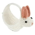thumbnail image 6 of FOMIYES White Woven Bunny Basket Handheld Fruit Storage Basket with Handle for Kitchen, 6 of 8
