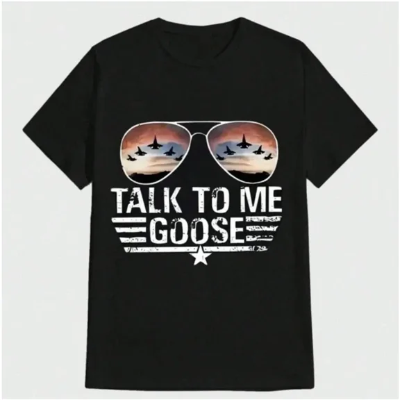 Hot Trending T-Shirt With Payeah Talk To Me Goose, Top Movie T-Shirt Casual Digital Print Pure Heavy Cotto