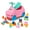 Pink, variant on Battat Blue Ride-On Hippo with 26 Building Blocks and Storage, Ride-On Toy for Toddlers 12 Months +