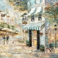 thumbnail image 2 of Manning, Ruane 15x15 Gold Ornate Wood Framed with Double Matting Museum Art Print Titled - Rooftop Café - Detail II, 2 of 4
