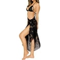 thumbnail image 3 of HAPPY BAY Women's Beach Bikini Swimwear Cover up Wrap Bathing suit Summer Wraps Swimsuit Sarong Skirts for Women One Size Black, Fall Leafs, 3 of 5