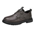 thumbnail image 2 of AUDeals Men's Vintage Leather Lace Up Oxfords Soft Rubber Sole Non Slip Platform Round Toe Business Dress Shoes, 2 of 9