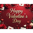 thumbnail image 4 of LUUFILx Valentine's Day Decoration Romantic Rose Heart Banner for Party Supplies Photography Backdrop Celebration Props Background Decor, 4 of 8