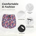 thumbnail image 6 of Lsque colorful Skull flower daisy Printed Women's Running Shorts with Liner Pockets,Elastic Quick Dry Workout Athletic Gym Yoga Shorts,Womens High Waist Shorts-X-Large, 6 of 9