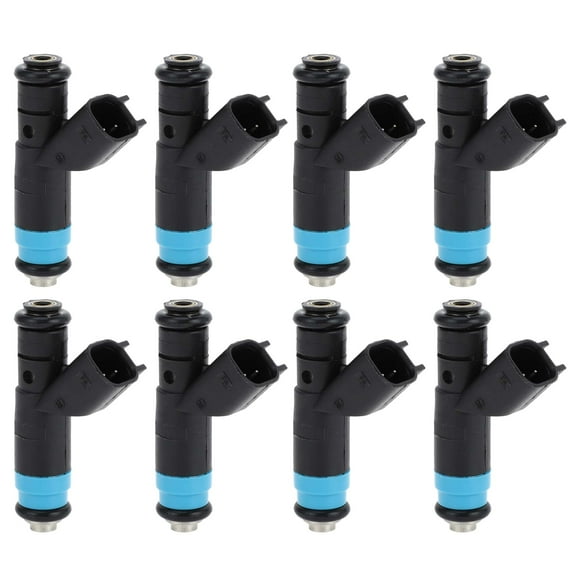 Fuel Injector No.53032142AC Fuel Injection Nozzle for Dodge for Ram 1500 2003 5.7L Black 8 Pcs