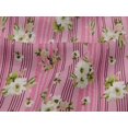 thumbnail image 4 of oneOone Viscose Jersey Fabric Stripe|Watercolor Leaves & Peony Floral Print Sewing Fabric BTY 60 Inch Wide, 4 of 5