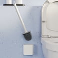 thumbnail image 4 of Cepillo para inodoro flexible de silicona, sistema de limpieza para inodoro, varita para inodoro de pared, mango largo antideslizante MFZFUKR BST3046921-1, 4 of 7