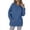 Blue, variant on Azrian Women's Fashion Hoodies & Sweatshirts Clearance,Plus Size Women's Casual Solid Color Round Neck Loose Pocket Long Sleeve Sweatshirt on Sale