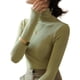 thumbnail image 1 of Camisas de manga larga con cuello alto para mujer, jerséis casuales ajustados y ajustados, camisetas con capas, 1 of 6