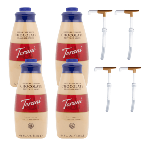 Torani Sugar-Free Dark Chocolate Flavoring Sauce 64 fl. oz. Bonus Squeeze Pump